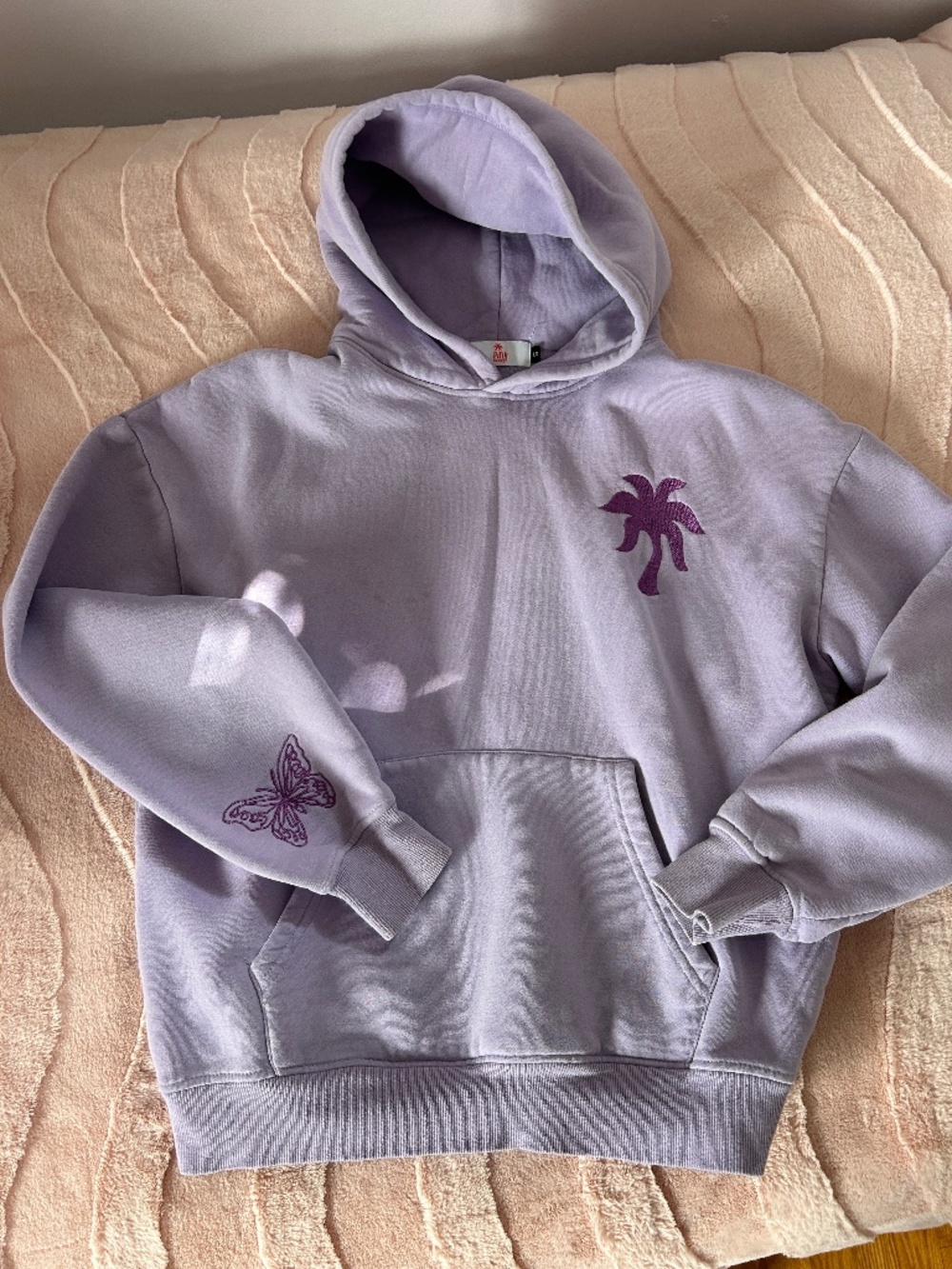 Pink Palm Puff Hoodie